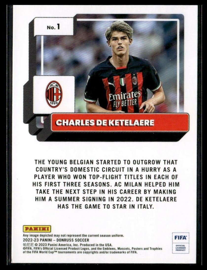 2022-23 Donruss #1 Charles De Ketelaere A.C. Milan | eBay