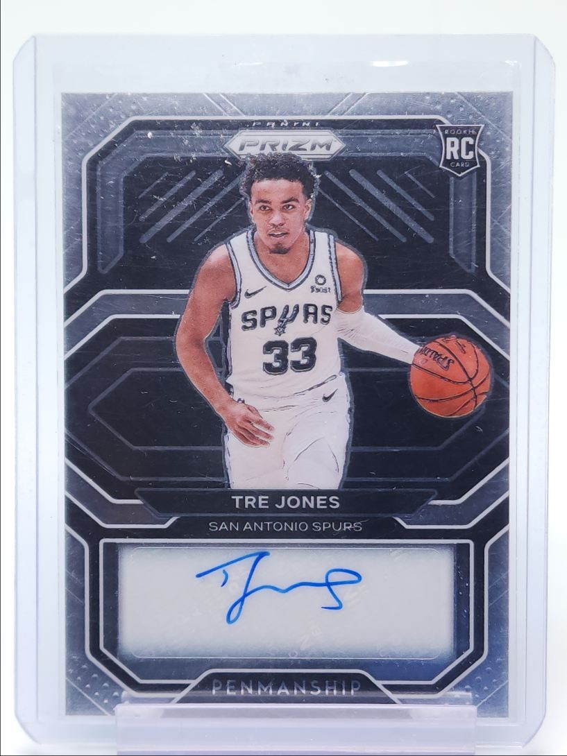 TRE JONES 2020-21 PANINI PRIZM ROOKIE PENMANSHIP AUTOGRAPH RC AUTO Q4408