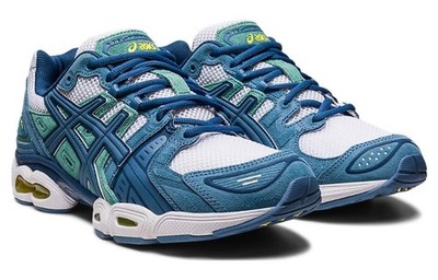 ASICS Gel-Nimbus 9 Grey Floss Blue Green 1201A584-101 | eBay