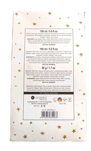 Bade Geschenkset 4-teiliges Set Duschgel, Bodylotion, Badefizzer... accentra NEU - Bild 2 von 2