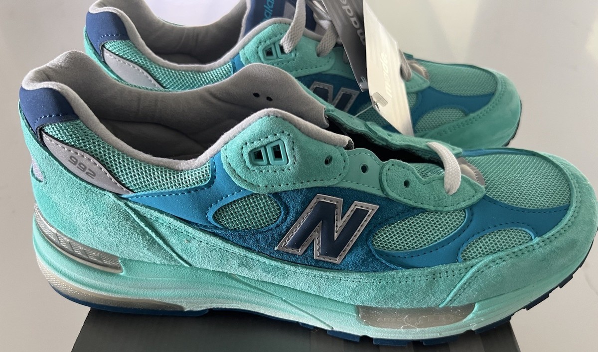 Size 10.5 - New Balance 992 Made in USA Blue Silver Metallic