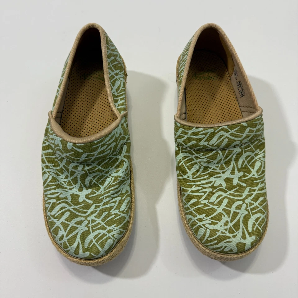 Zuecos alpargata Dansko para mujer talla 6,5-7 EE. UU. 37 UE verde boho zapatos sin cordones Foto 2 de 4