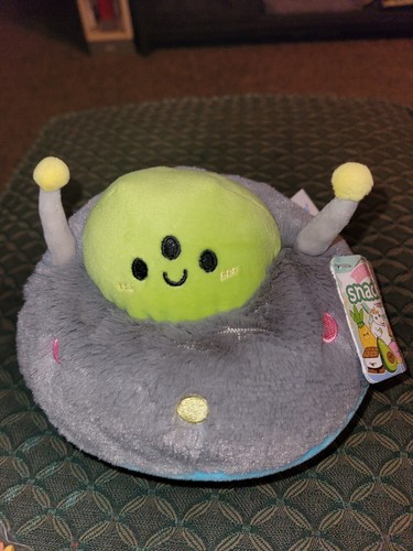 Mini zerdrückbares UFO grün Alien Celestials 10 Zoll Plüschtier Stofftier Neu mit Etikett - Bild 1 von 5