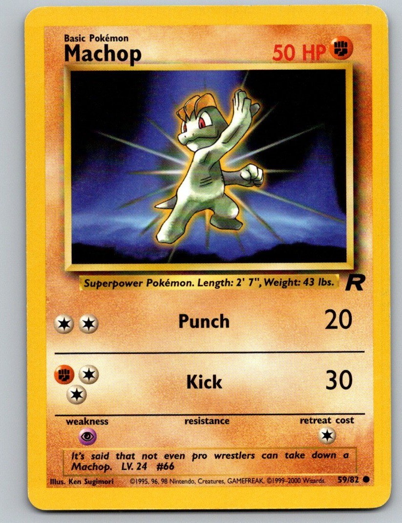 Pokemon TCG Team Rocket - Machop 59/82 Common MP