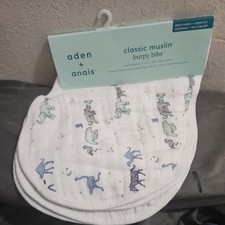 Aden  Anais Animal Jungle Print Classic Muslin Burpy Bibs - NWT 2 pack