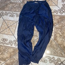 Nike Pants XLarge Blue Nylon Windbreaker Softshell Track Jogger VTG