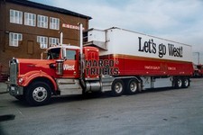 LKW Foto Kenworth W900 Kofferauflieger Deutschland rot West, Let's go West #a1ob