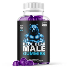 (1 Pack) Blue Bear Male Gummies Advanced Blue Bear Vitamin Supplement 60 Gummies