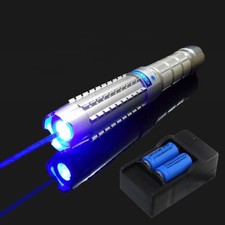 BQ9 450nm Adjustable Focus Blue Laser Pointer Pen Visible Laser Lazer Beam US
