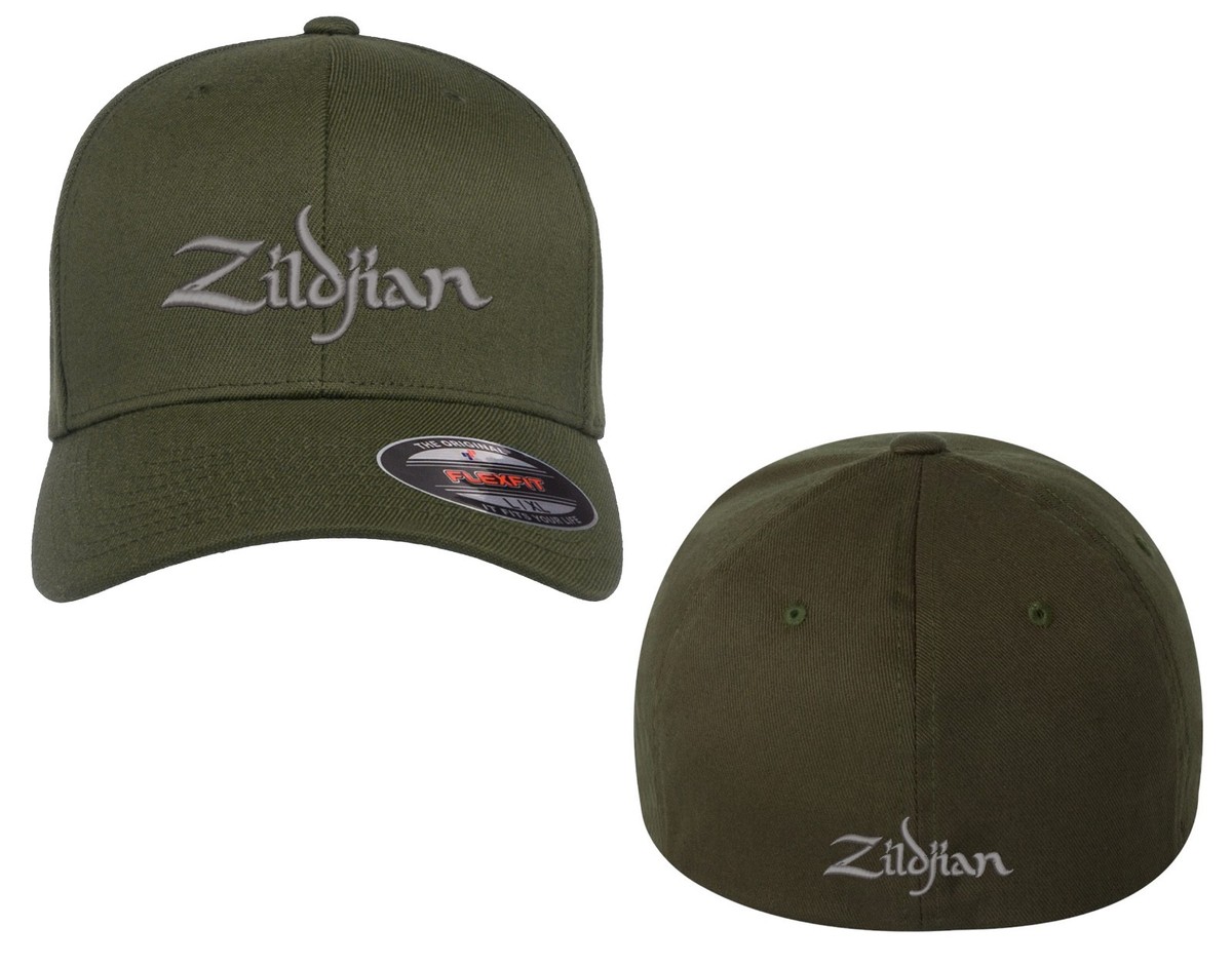 Zildjian Front and Back Logo Embroidered Flexfit Fitted Hat | eBay