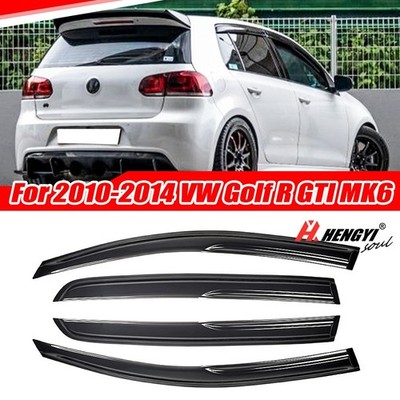 Fit 2010-2014 VW Golf R GTI MK6 Mugen Style Window Visors Rain Guard Deflector