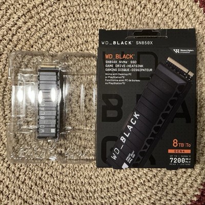 Western Digital WD Black SN850X NVMe 8 TB  M.2 2280 SSD PCIe 4.0 Heatsink PS5 