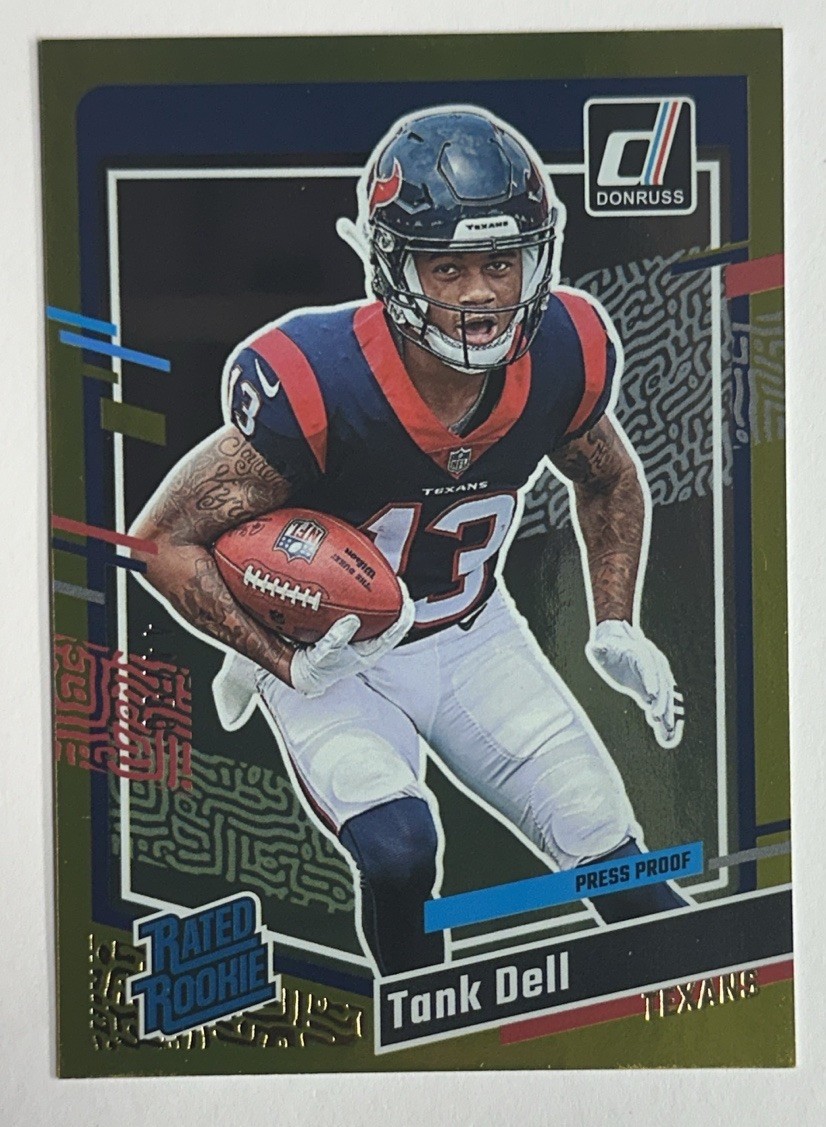 2023 Donruss Rated Rookie Gold Press Proof Tank Dell 44/50 #341