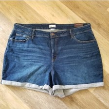 NWT Ava  Viv High Rise Midi Denim Shorts Size 24W