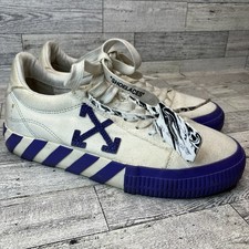 OFF-WHITE Low Vulcanized Canvas White Purple Size 38 US 7.5 Virgil Abloh 2013