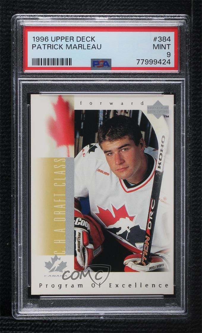 1996-97 Upper Deck Patrick Marleau #384 PSA 9 MINT Rookie RC n0c