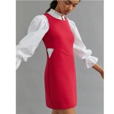 Anthropologie Mare Mare Cutout Bodycon Dress in Red XL   Statement Piece