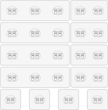 12 Pack Shower Caddy Adhesive Hooks Replacement, Shower Shelf Adhesive