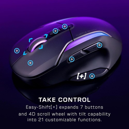 Turtle Beach Kone II Air Wireless Gaming Mouse - Black - Ergonomic RGB - Afbeelding 10 van 10