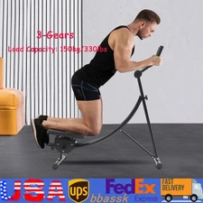 Ab Machine Coaster Abdominal Crunch Trainer For Home Gym Core Workout Equipment