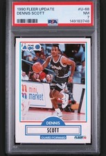 1990-91 Fleer Update #U-68 Dennis Scott RC PSA 7 NM Magic Rookie Card. rookie card picture