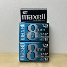 New Maxell 8mm GX amp 120 Camcorder Videotape 2 Pack
