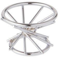 Silver Egg Stand/Holder, Swirl Leg, Reversible 1.4375" and 2" Display Diameter
