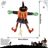 Halloween Deko Hexe 37 Zoll FüR Garten, AbstüRzende Hexe Baum Dekoration