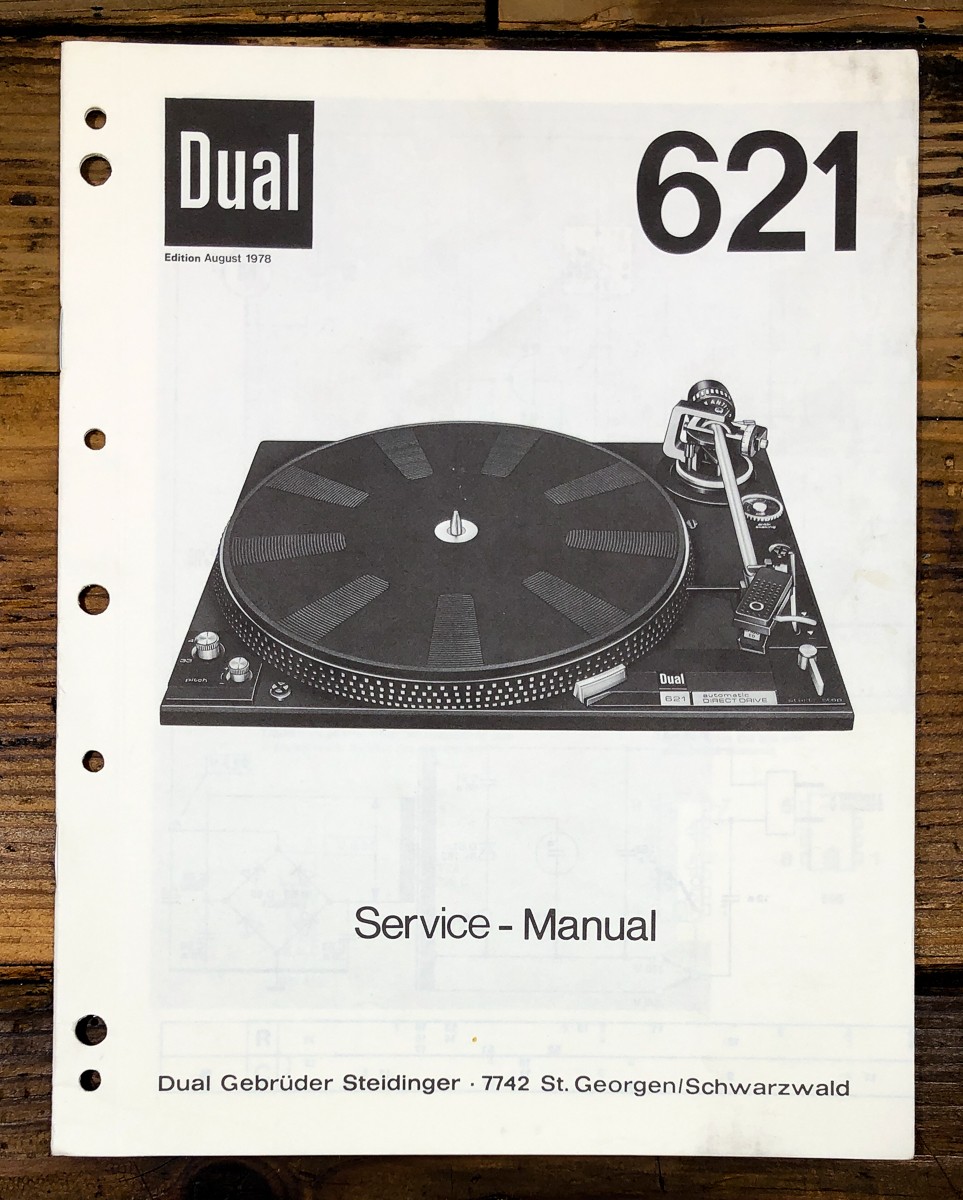 Dual Model 621  Service Manual *Original*