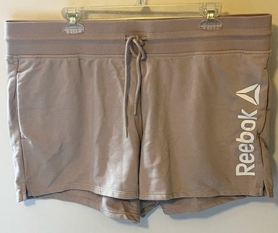Reebok Size XXL Beige Shorts Cotton Blend Women With Pockets
