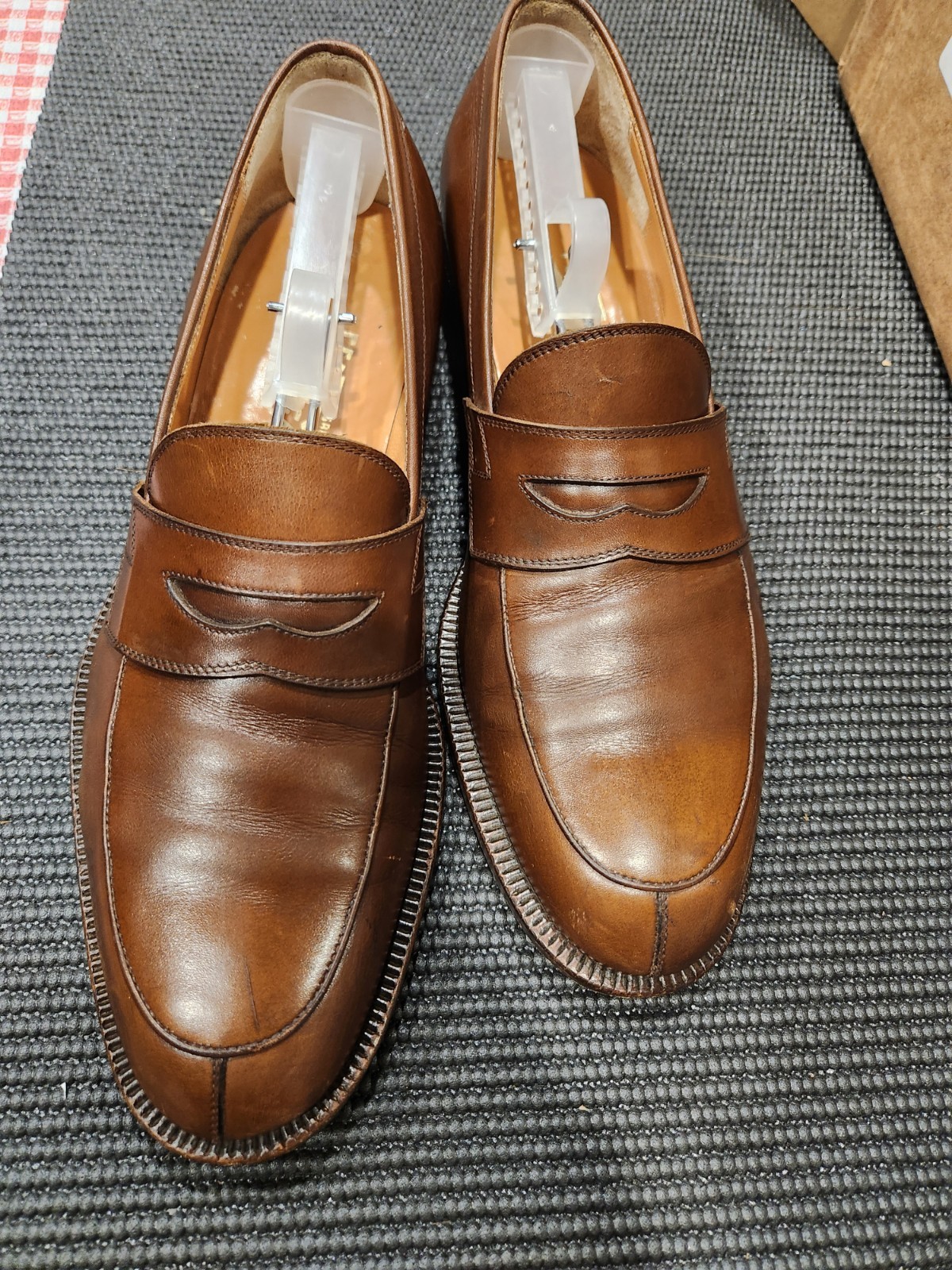 Salvatore Ferragamo Brown Leather Loafers Shoes For Men US 10 D EU 43 Rare