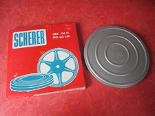 Vintage Scherer 8 MM Film Reel and Can Set Super 8 No film in original box