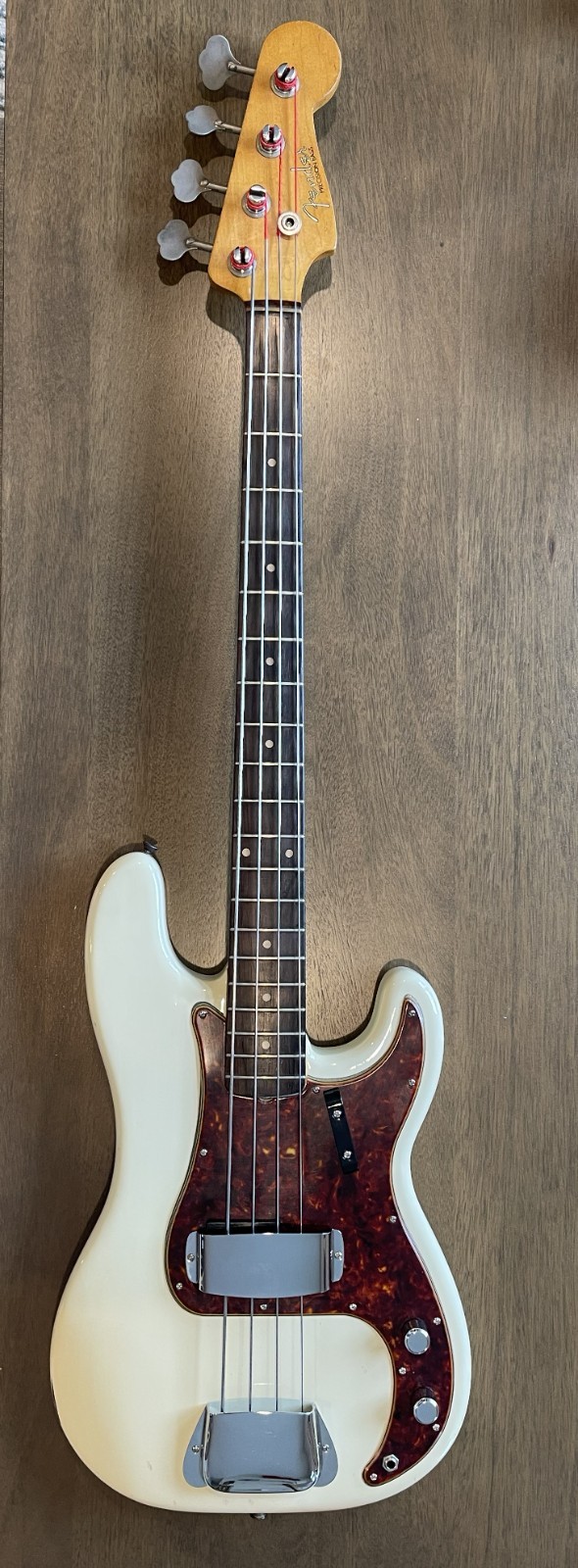 1959 Fender Precision Bass Guitar,  Olympic White refinish, late ?59,  8 5 lbs.