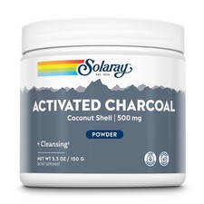 Solaray Activated Coconut Charcoal Powder 500 mg  300 Servings