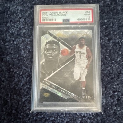 Panini Black Zion Williamson #59 Gold /25 PSA 9 NBA New Orleans Pelicans