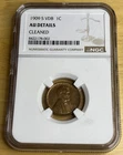 1909 S VDB Lincoln Wheat 1c Cent NGC VF Details Cleaned .199 - S056