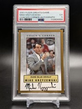 2001 Fleer Greats Mike Krzyzewski Coach K Signed Basketball Card PSA 5 #5/100