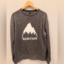 Burton Durable Goods Logo Sweatshirt Small Gray Pullover Crewneck NWOT