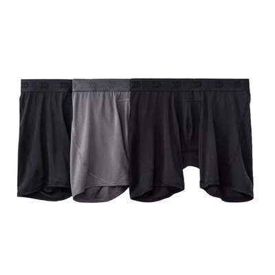 All in Motion Men's Jersey Mesh Performance 3pk Boxer Briefs X-Large Gray/Black