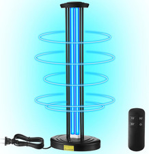 100W UV  Ozone Sanitizer, High Power Room Disinfection Light with 3 Level Timer