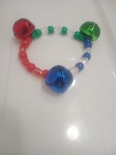 Christmas Jingle Bell Bracelet with 3 bells multi color