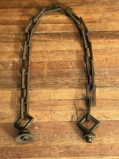 Vtg Arts & Crafts Flat Rectangular Chandelier Chain 23” Hard To Find.