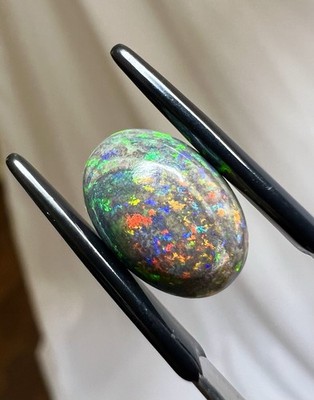 Bright Flash Australian Andamooka Solid Matrix Opal 2.53ct 13.5x9.5mm Rainbow