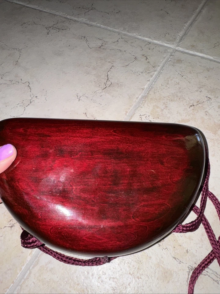 Vintage Wooden Box Purse Lushi - Image 3 of 4