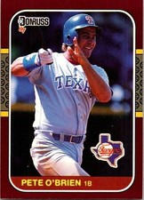 Peter Michael O’Brien Texas Rangers Donruss 174 1987 Baseball Card