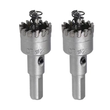 23mm Hole Saw Cutter 2PCS, Carbide Teeth for Metal & Stainless Steel
