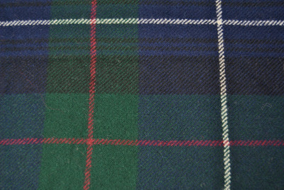VTG Ralph Lauren King Millbrook Tartan Wool Blanket Plaid Blue Green JM26 6