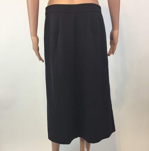 New York & Co NYCC Size 10 Dark Purple Long Paneled Slit A-Line Skirt w/ Buttons - Picture 4 of 8
