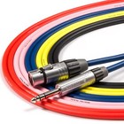 Tourgrade Female XLR to TRS Jack Lead. foxTWO Cable. Balanced, Mic, PA Speaker