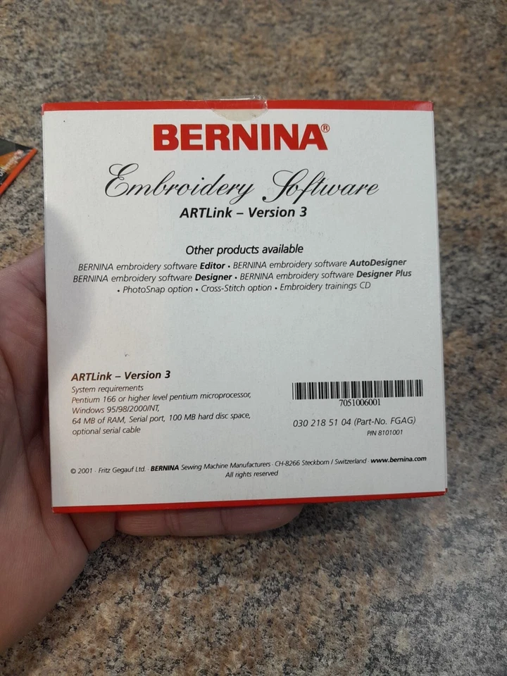 BERNINA Artista Sticksoftware ARTLink 3 Microsoft 95/98/2000/NT - Bild 2 von 3